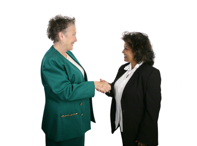 Female Business Team Shake Hands